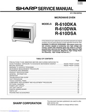 Sharp R-610DSA Service Manual