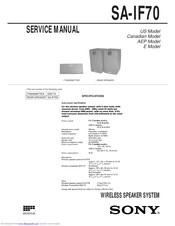 Sony SA-IF70 Service Manual