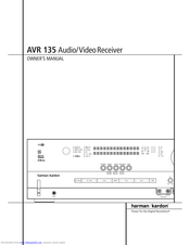 Harman Kardon AVR 135 Owner's Manual
