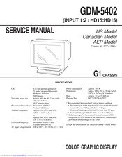 Sony GDM-5402 Service Manual