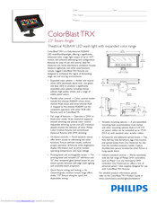 Philips ColorBlast TRX Specifications