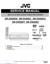 JVC DR-DX5SEY Service Manual