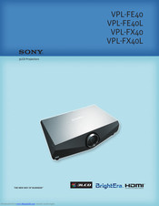 Sony HDMI VPL FX40 Manuals ManualsLib