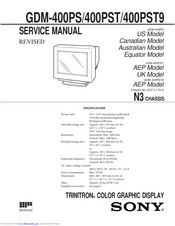 Sony GDM-400PST Service Manual