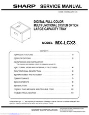 Sharp MX-LCX3 Service Manual