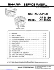 Sharp AR-M160 Service Manual