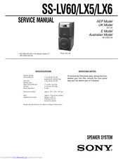 Sony SS-LX5 Service Manual