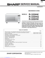 Sharp R-320HK Service Manual