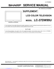 Sharp AQUOS LC-37DW99U Supplemental Service Manual