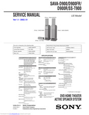 Sony SAVA-D900 Service Manual