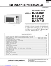 Sharp R-520DK Service Manual