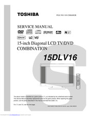 Toshiba 15DLV16 Service Manual