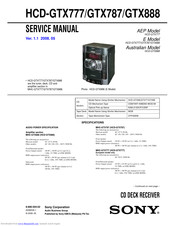 Sony HCD-GTX888 Service Manual