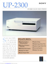 Sony UP-2300 Features & Specifications