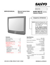 Sanyo AVM-3651G Service Manual