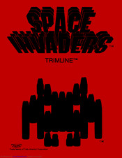 Taito Space Invaders Trimline Instruction Manual