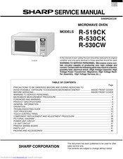 Sharp R-530CK Service Manual