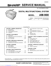 Sharp AM 900 - Digital Office Laser Copier Service Manual