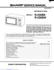 Sharp R-230BK Service Manual
