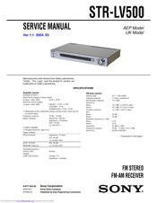 Sony STR-LV500 Service Manual