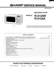 Sharp R-312A-W Service Manual