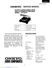 Onkyo CP-1057F Service Manual