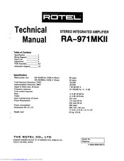 Rotel RA-971MKII Technical Manual
