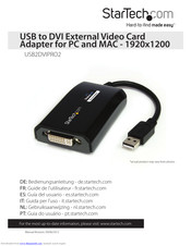 StarTech.com USB2DVIPRO2 Instruction Manual
