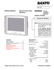Sanyo DS20930 Service Manual