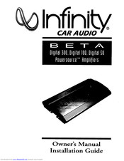 Infinity Beta Powersource Digital 100 Owner's Manual And Installation Manual