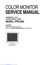 LG FPD1830 Service Manual
