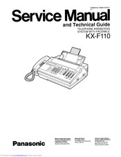 Panasonic KXF110 - CONSUMER FACSIMILE Service Manual And Technical Manual