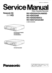 Panasonic NV-HD630A/EA/AM/BD Service Manual