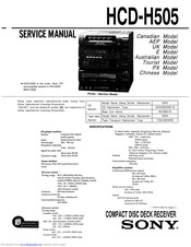 Sony HCD-H505 Service Manual