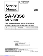 Pioneer SA-V300 Service Manual