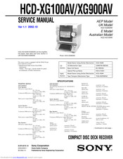 Sony HCD-XG900AV Service Manual