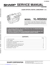 Sharp ViewCam VL-WD255U Service Manual