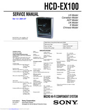 Sony HCD-EX100 Service Manual