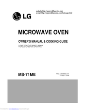 LG MS-71ME Owner's Manual & Cooking Manual
