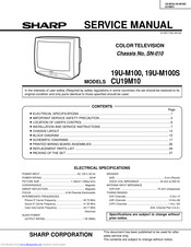 Sharp 19U-M100S Service Manual
