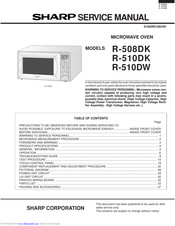 Sharp R-508DK Service Manual