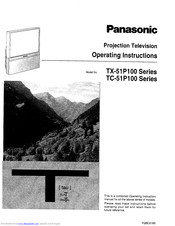 Panasonic TC-51P100 series Operating Instructions Manual