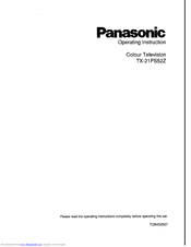 Panasonic TX-21PS52Z Operating	 Instruction