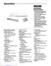 Electro-Voice MS2500 Specifications