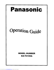 Panasonic KX-T3155A Operation Manual