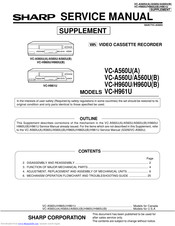 Sharp VC-A560UA Service Manual