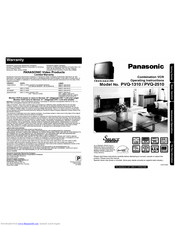 Panasonic PVQ-2510 Operating Operating Instructions Manual