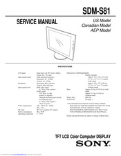 Sony SDM-S81 Service Manual