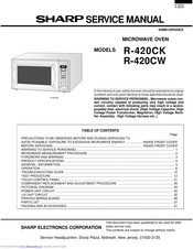 Sharp R-420CW Service Manual