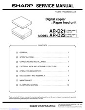 Sharp AR-D21 Service Manual